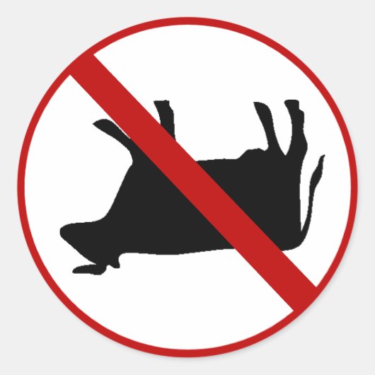 Sticker Rond AUCUN Pourboire De Vache ! (Devant)