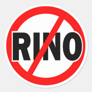 STICKER ROND AUCUN RINO -