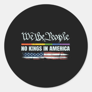 Sticker Rond Aucun Rois En Amérique Depuis 1776 5