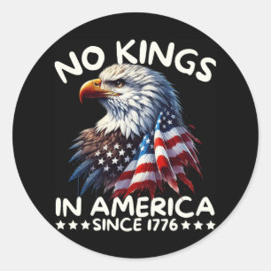 Sticker Rond Aucun Rois En Amérique Depuis 1776 Nous Le Peuple 