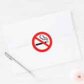 STICKER ROND AUCUN SIGNAL FUMEUR - INTERDIRE LA CIGARETTE (Enveloppe)