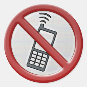 STICKER ROND AUCUN SIGNE DE ZONE TÉLÉPHONIQUE