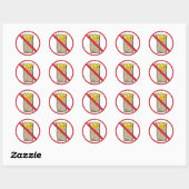 Sticker Rond Aucun signe Fries (Feuille)