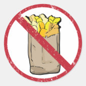 Sticker Rond Aucun signe Fries (Devant)