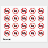 Sticker Rond Aucun signe photo (Feuille)