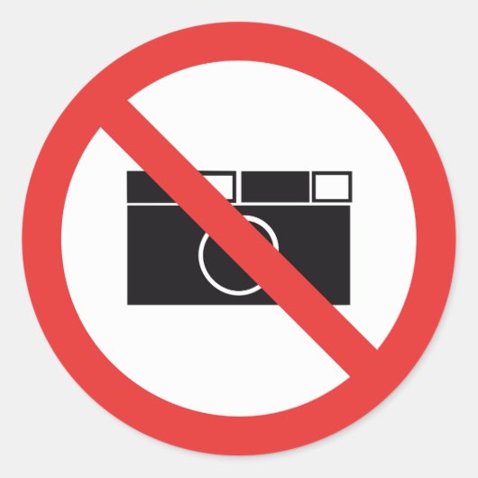 Sticker Rond Aucun signe photo (Devant)