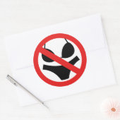 Sticker Rond Aucun signe textile/costume de bain (Enveloppe)