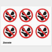 Sticker Rond Aucun signe textile/costume de bain (Feuille)