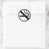 Sticker Rond AUCUN SmOking (Sac)