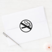 Sticker Rond AUCUN SmOking (Enveloppe)