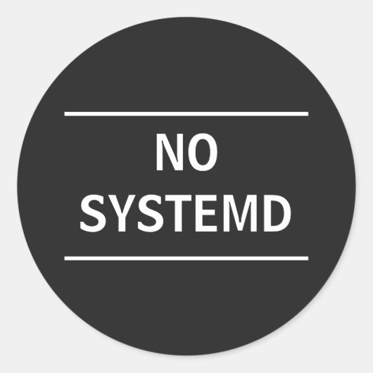 Sticker Rond Aucun système (Devant)