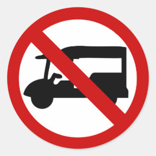 Sticker Rond AUCUN TAXI Tuk-Tuk ⚠ Route de Thaïlande ⚠