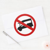 Sticker Rond AUCUN TAXI Tuk-Tuk ⚠ Route de Thaïlande ⚠ (Enveloppe)