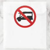 Sticker Rond AUCUN TAXI Tuk-Tuk ⚠ Route de Thaïlande ⚠ (Sac)