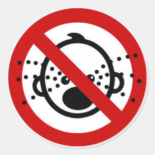 Sticker Rond AUCUN ⚠ thaïlandais de signe d'aéroport de ⚠