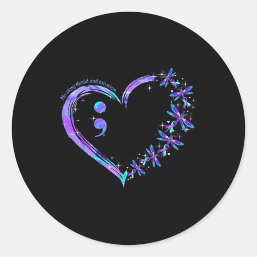 Sticker Rond Aucune Histoire Ne Devrait Se Terminer Trop Tôt La (Devant)