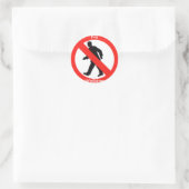 Sticker Rond Aucune marche (Sac)
