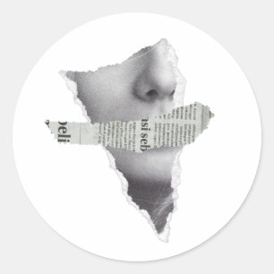 Sticker Rond Aucune nouvelle ici.bw