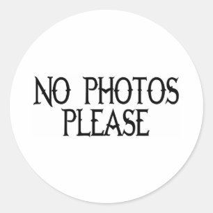 STICKER ROND AUCUNE PHOTO S'IL VOUS PLAÎT
