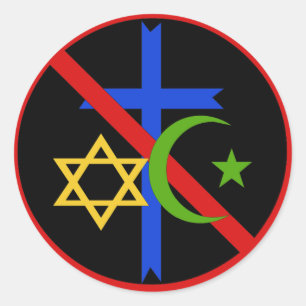 Sticker Rond Aucune religion
