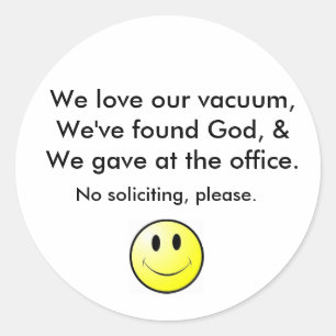 Sticker Rond Aucune sollicitation