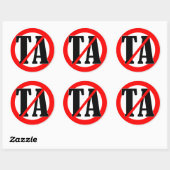 Sticker Rond Aucune TA (Feuille)