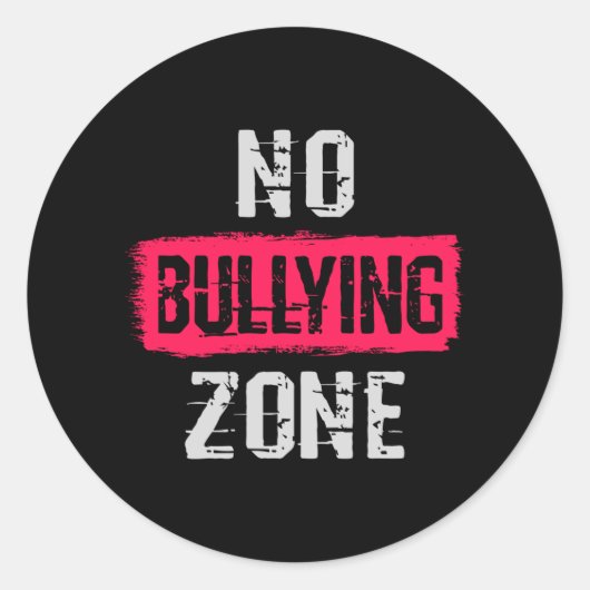 Sticker Rond Aucune zone d'intimidation (Devant)