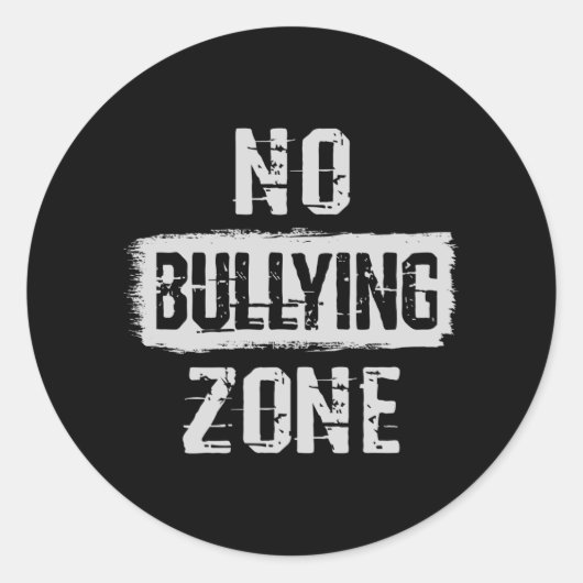 Sticker Rond Aucune zone d'intimidation (Devant)