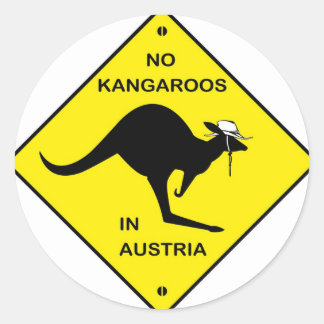 Sticker Rond Aucuns kangourous en Autriche !