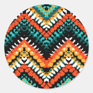 Sticker Rond Audacieux Motif tribal autochtone