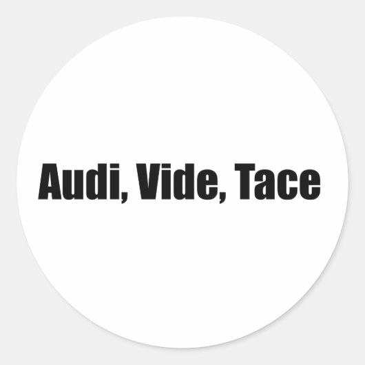 Sticker Rond audi, vide, tace (Devant)