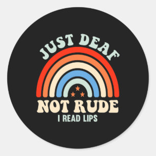 Sticker Rond Audience Malentendante Sourde SSA Langue Des Signe