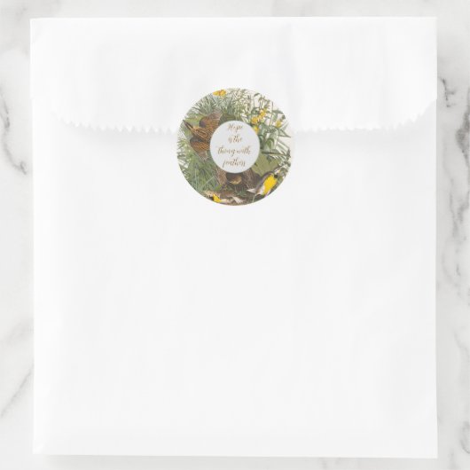 Sticker Rond Audubon Meadowlark Botank Imprimer (Sac)