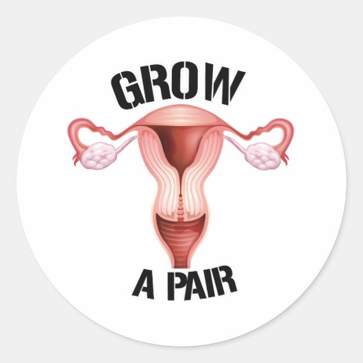 Sticker Rond Augmenter une paire d'ovaires (Devant)