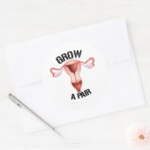 Sticker Rond Augmenter une paire d'ovaires (Enveloppe)