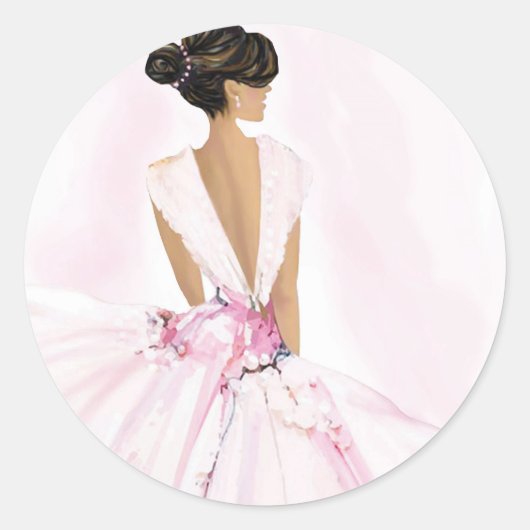 Sticker Rond Aujourd'hui c'est joli (Devant)