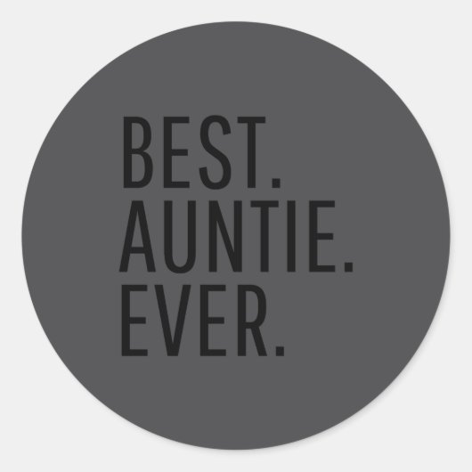 Sticker Rond Auntie Ever Funny Auntie  (Devant)