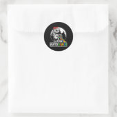 Sticker Rond Auntiesaurus T Rex Dinosaur Auntie Saurus Autisme (Sac)