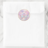 Sticker Rond Aura de papillon holographique (Sac)