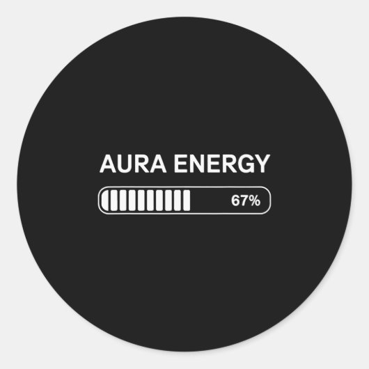 Sticker Rond Aura Énergie À 67 (Devant)