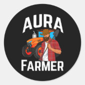 Sticker Rond Aura Farmer Funny Meme (Devant)
