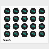 Sticker Rond aurora boréale (Feuille)
