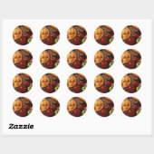 Sticker Rond Aussi américain que ... (Feuille)