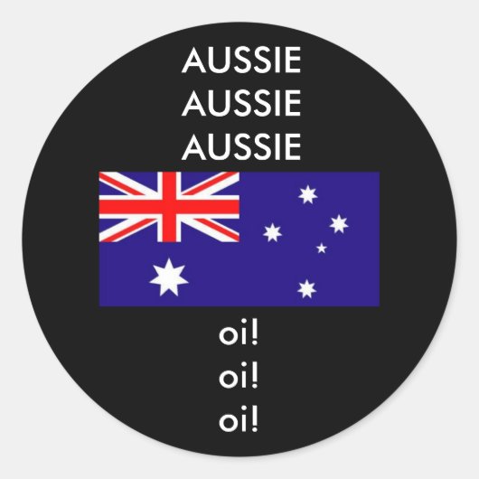 Sticker Rond Aussie Aussie Sport Chant (Devant)