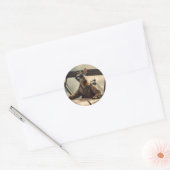 Sticker Rond Aussie Kangaroo Pilote d'avion Latte Mug (Enveloppe)