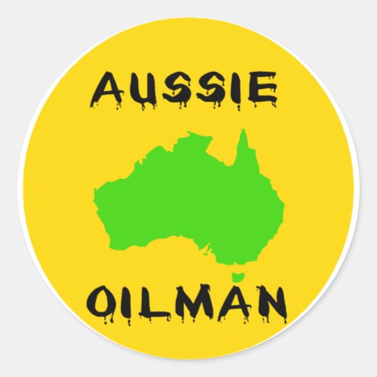 Sticker Rond Aussie Oilman (Devant)