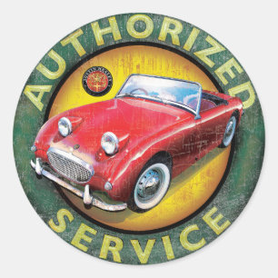 Sticker Rond Austin Healey Frog sprint oculaire