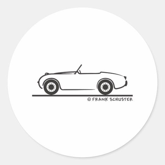 Sticker Rond Austin Healey Sprite (Devant)