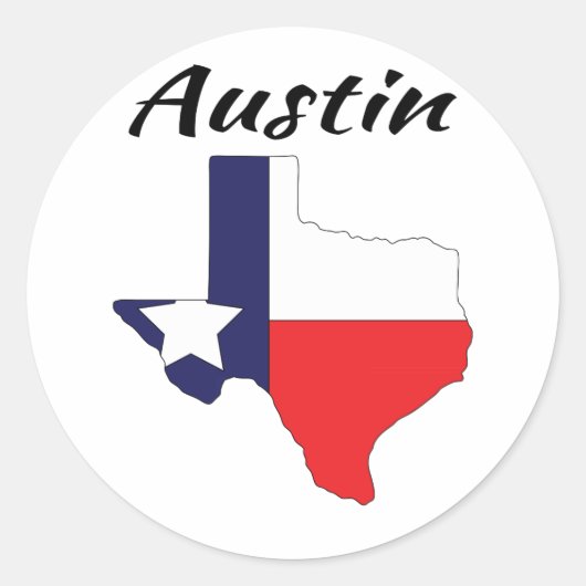Sticker Rond Austin - Texas (Devant)