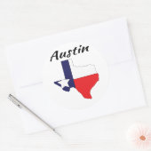 Sticker Rond Austin - Texas (Enveloppe)